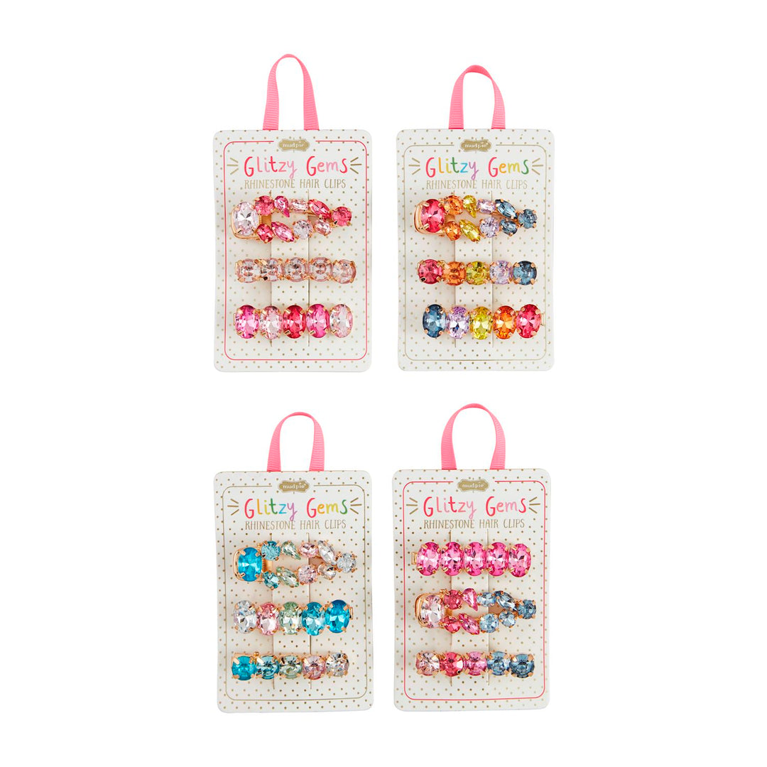Glitzy Gem Hair Clip Set