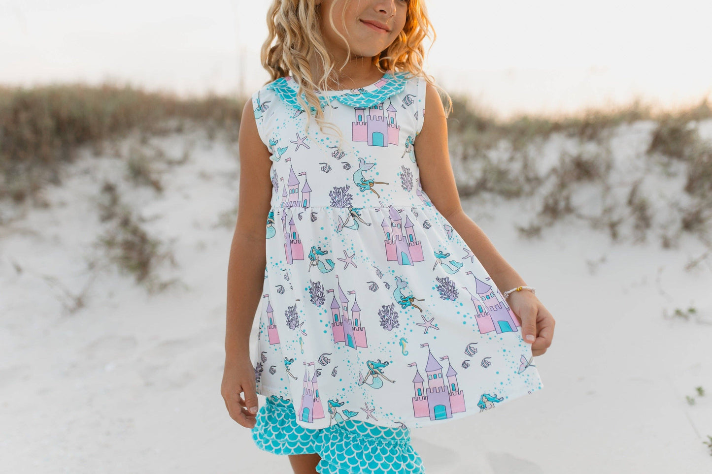 Mermaid Castle Ruffle Short Set