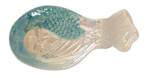 Mermaid Spoon Rest - Hand-Painted Design