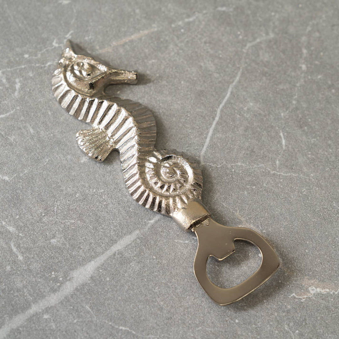 Aluminum Etched Seahorse Bottle Opener