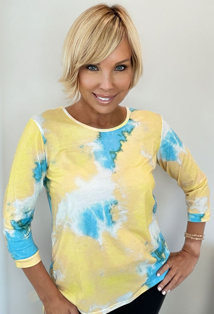 Top Tye Dye side rouching