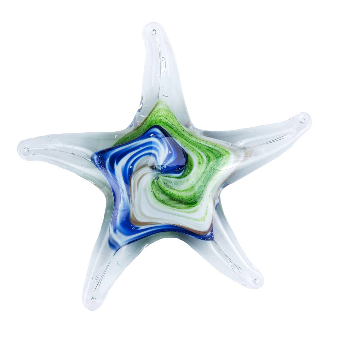Starfish Green & Blue Art Glass Decorative Figurine