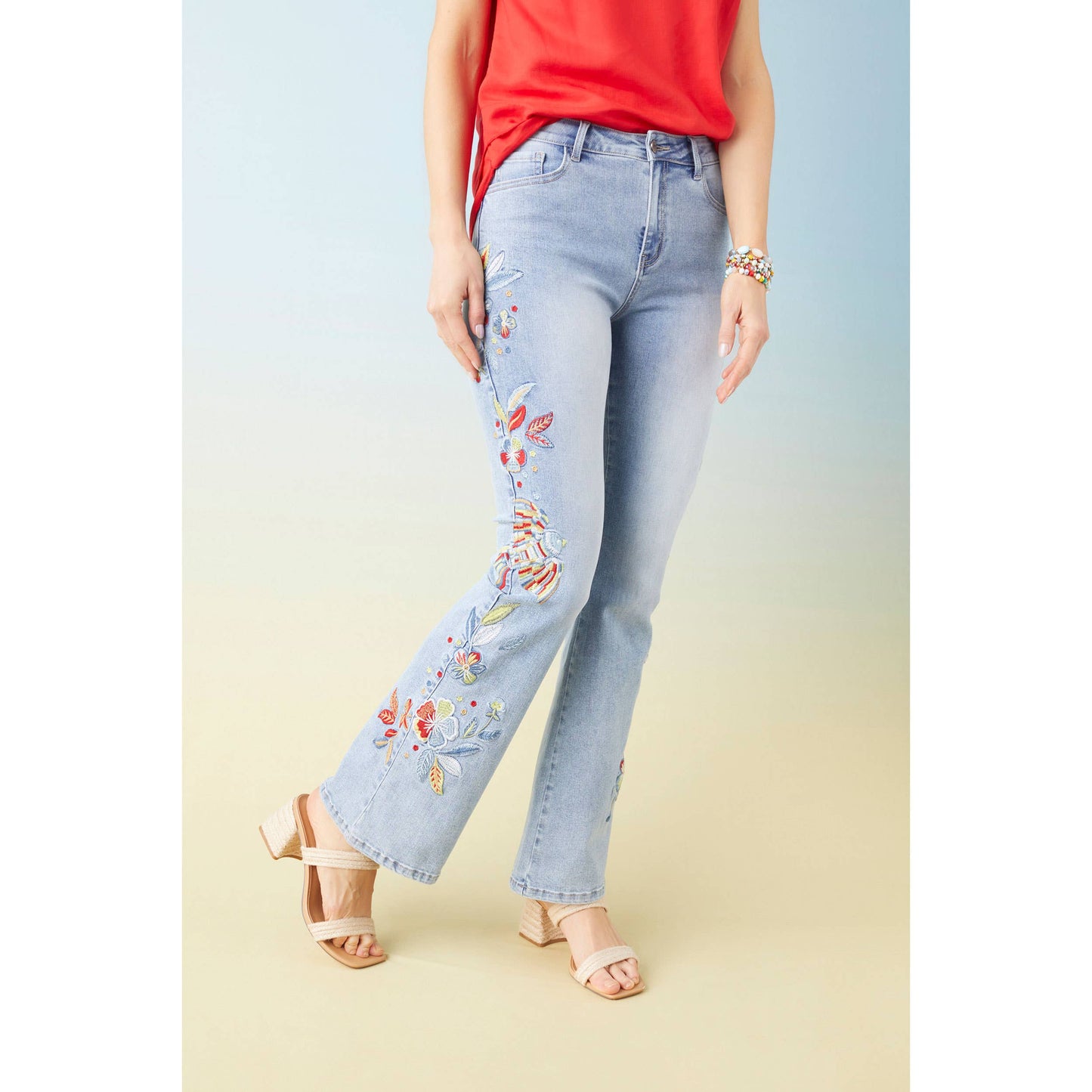 EverStretch Flare with Bright Color Embroidery