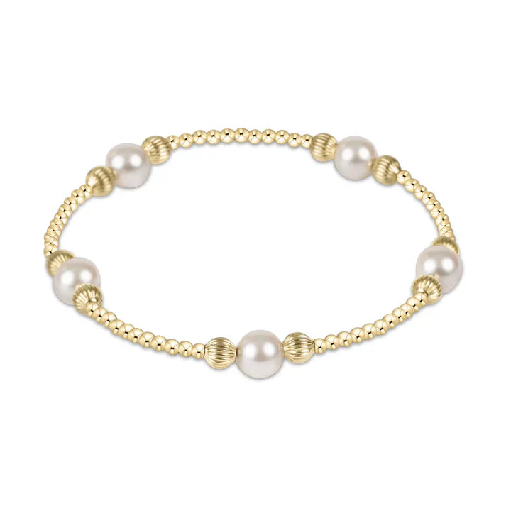 E Newton Purpose Pearl 6mm Bead Bracelet Dignity