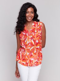 Charlie B Printed Top Cotton Gauze