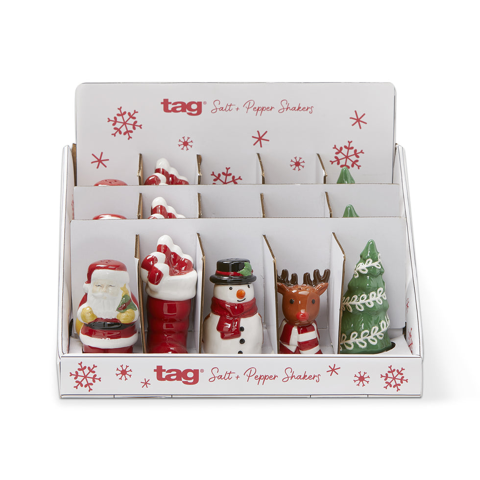 Holly Jolly Salt & Pepper Shakers