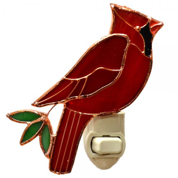 Stained Glass Nightlight Cardinal