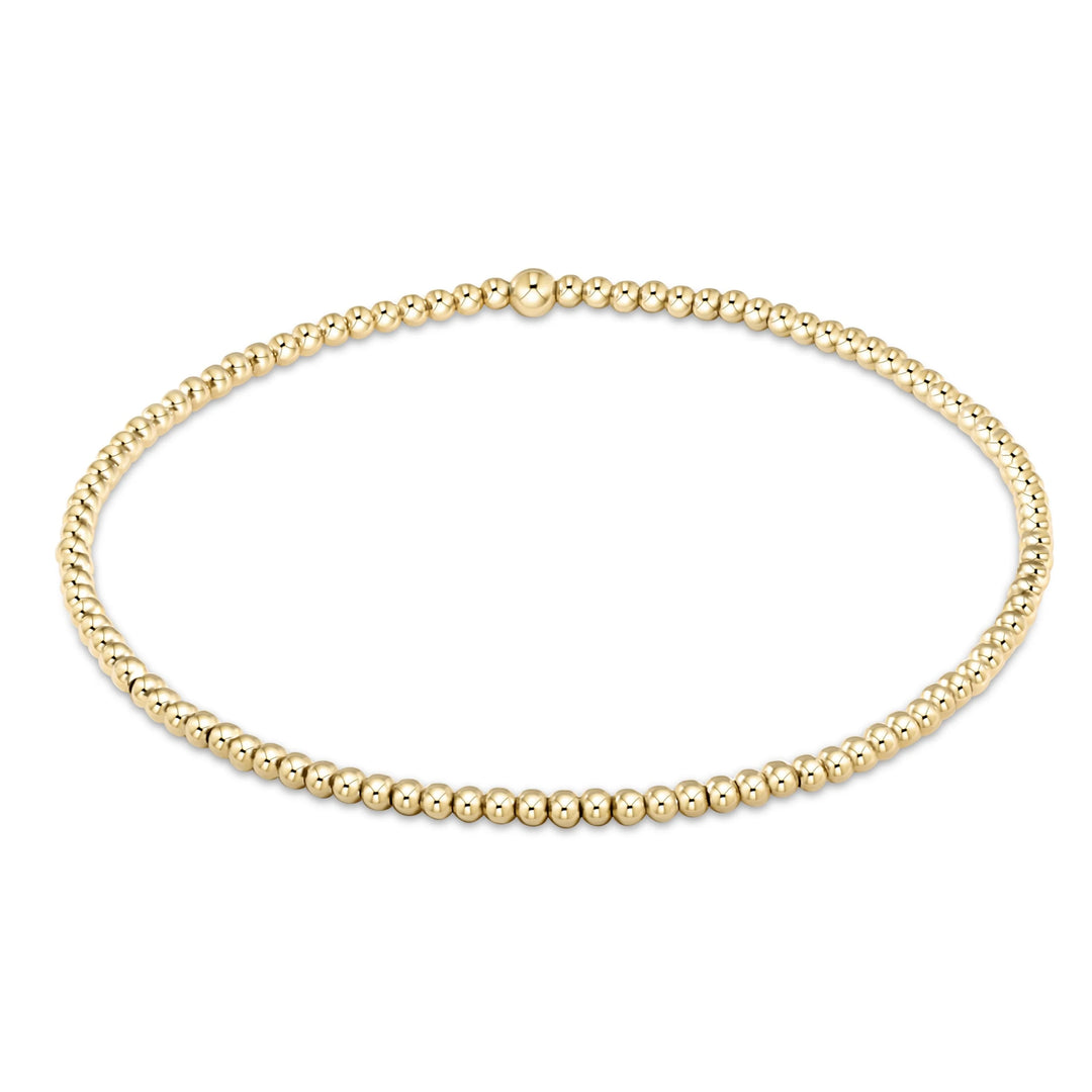 E Newton Classic Gold 2MM Bead Bracelet