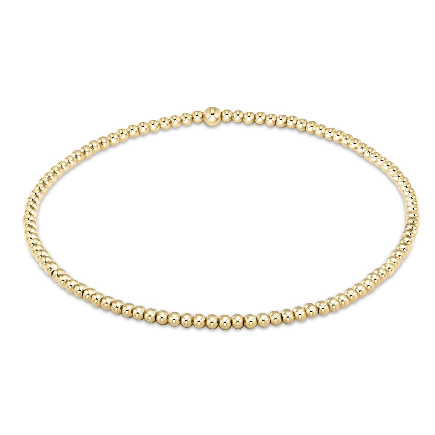 E Newton Classic Gold 2MM Bead Bracelet