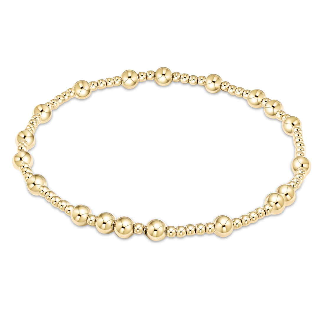 E Newton Hope Unwritten 4MM Bead Bracelet Gold