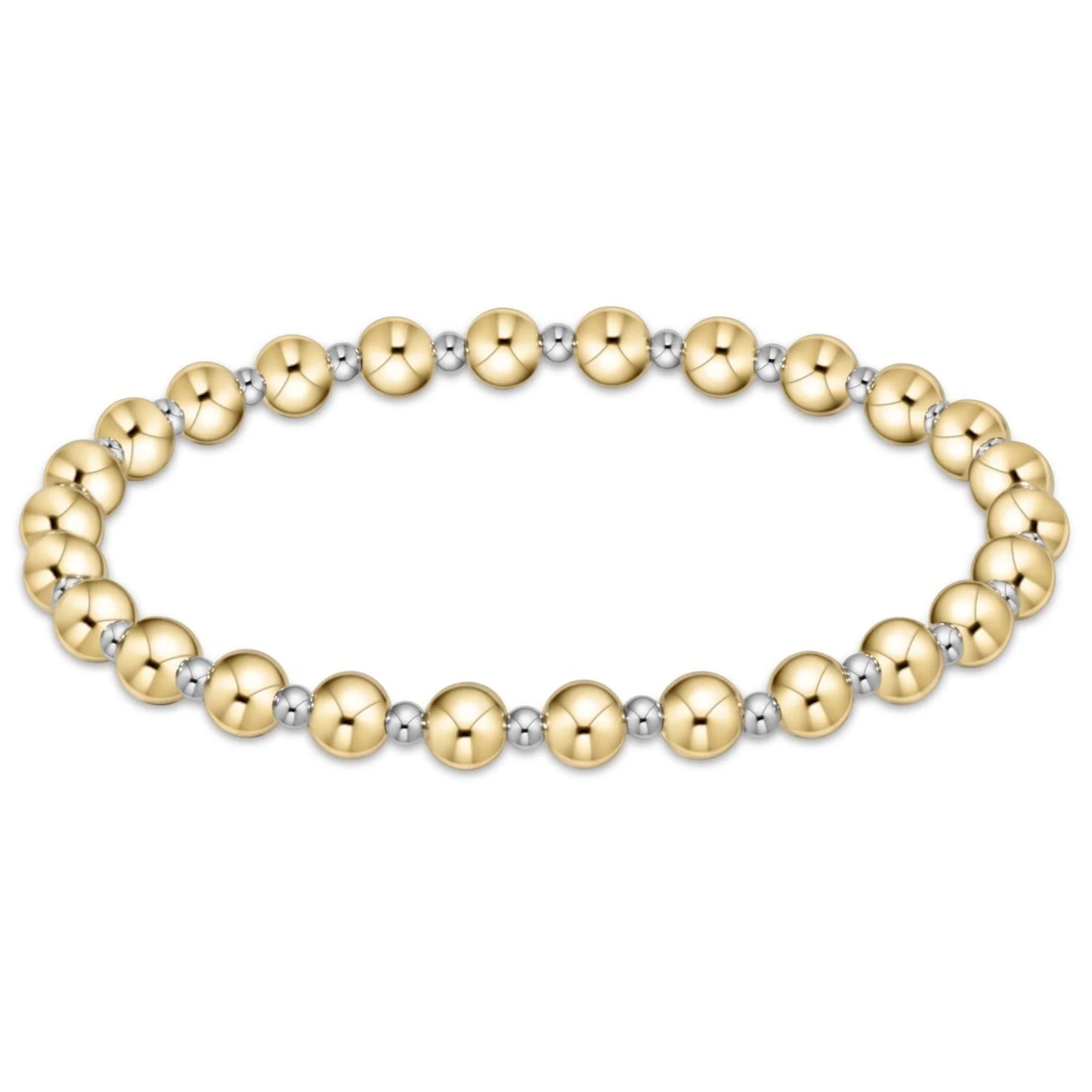 E Newton Classic Grateful Pattern 5mm Bead Bracelet Mixed