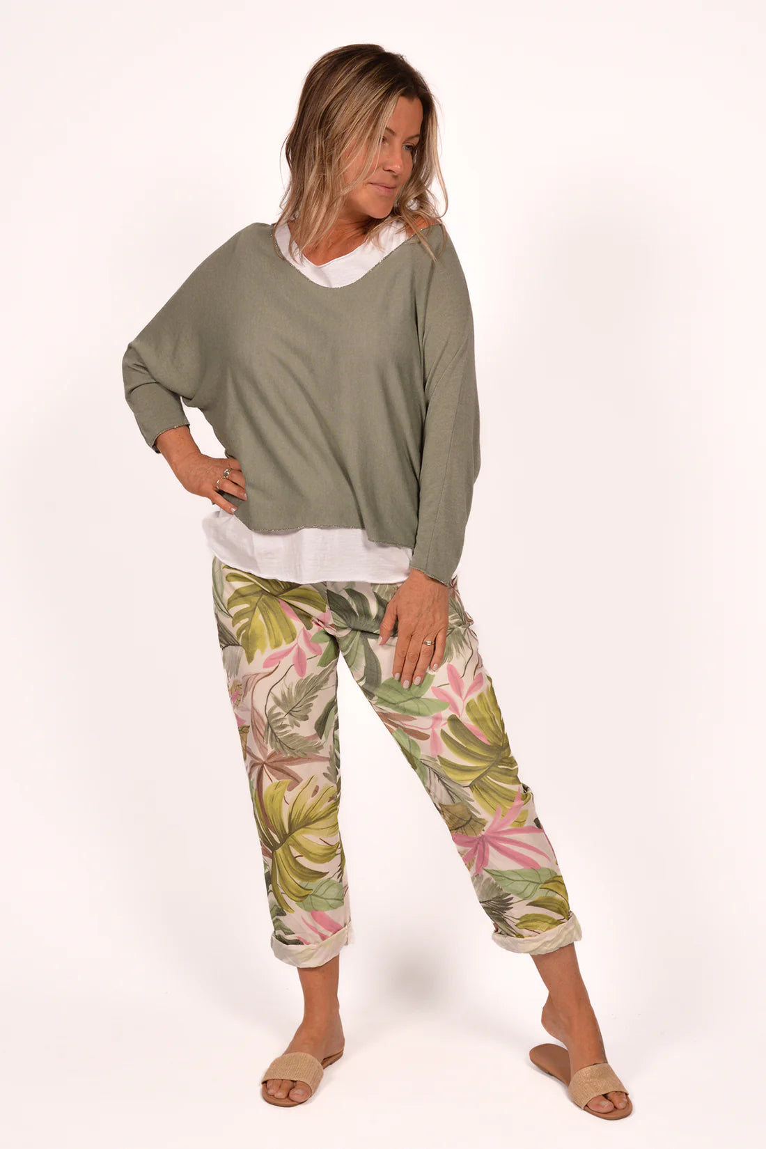 Tropical Print Pant