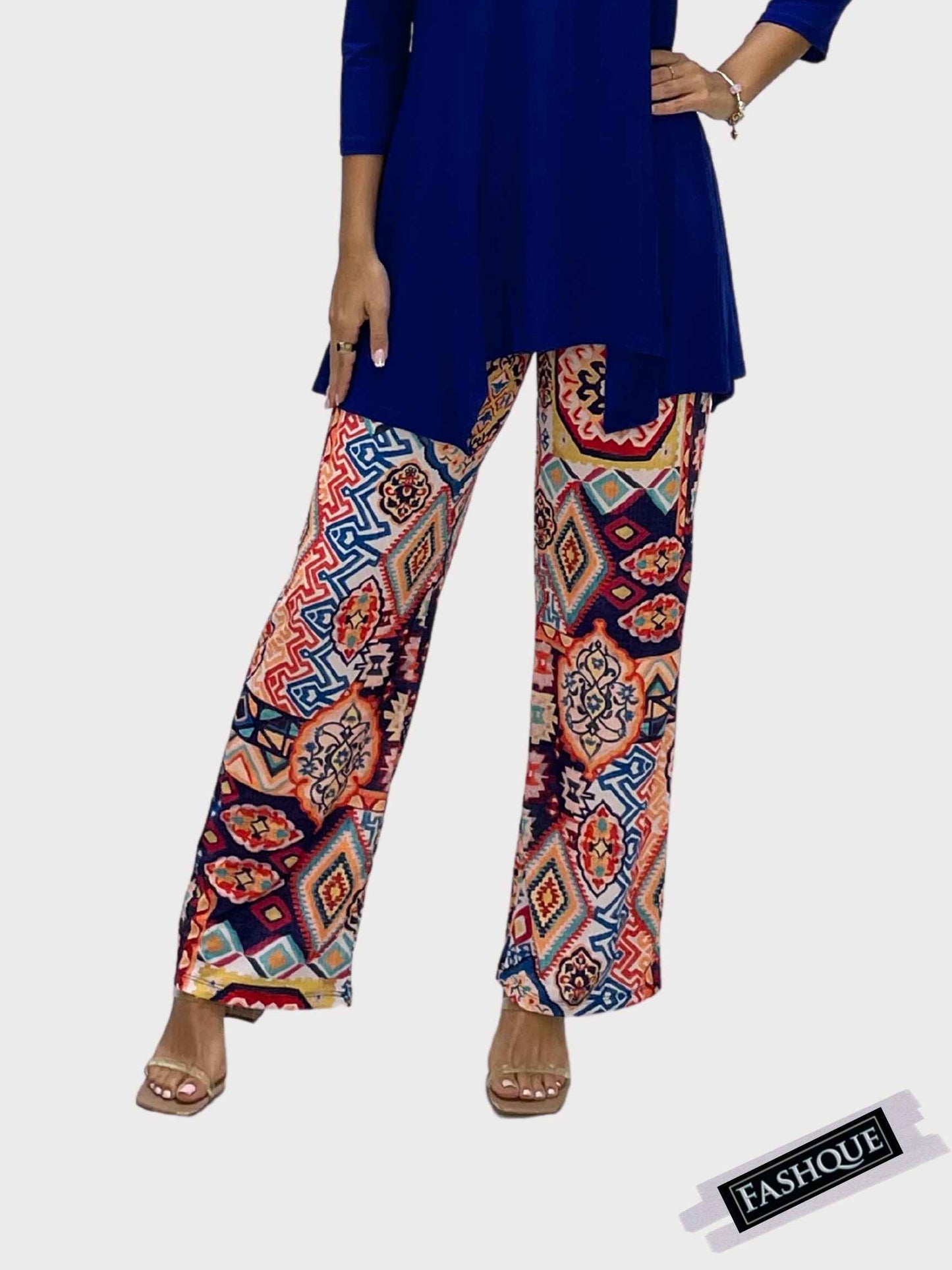 Fashque Palazzo Print Pant