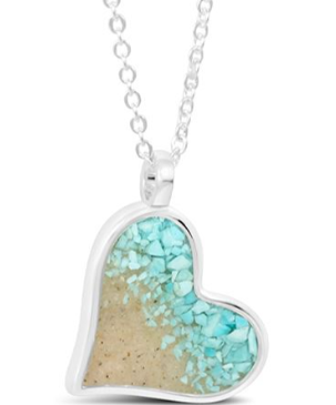 Dune Heart necklace turquoise / fmb sand