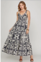Maxi Dress Sleeveless V-Neck Tiered