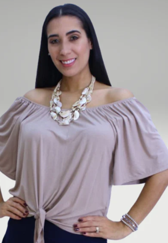 Fashque tie front top