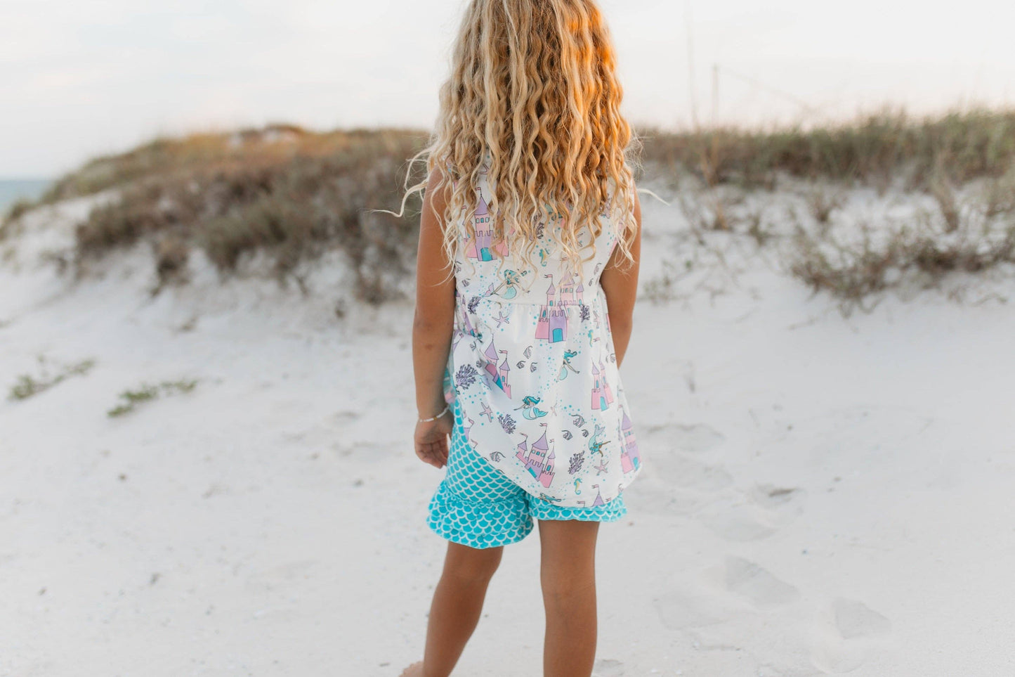 Mermaid Castle Ruffle Short Set