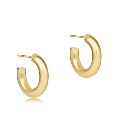 E Newton Round Gold .5" Post Hoop - 4mm Smooth