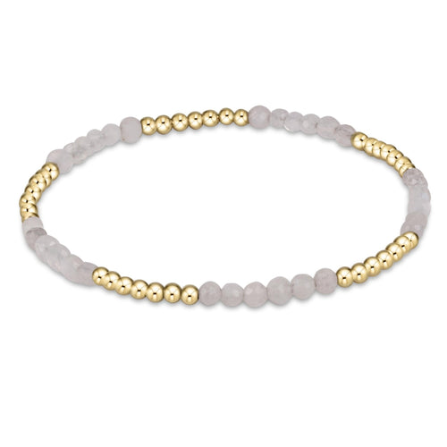 E Newton Blissful Pattern 2.5mm Bead Bracelet - Moonstone