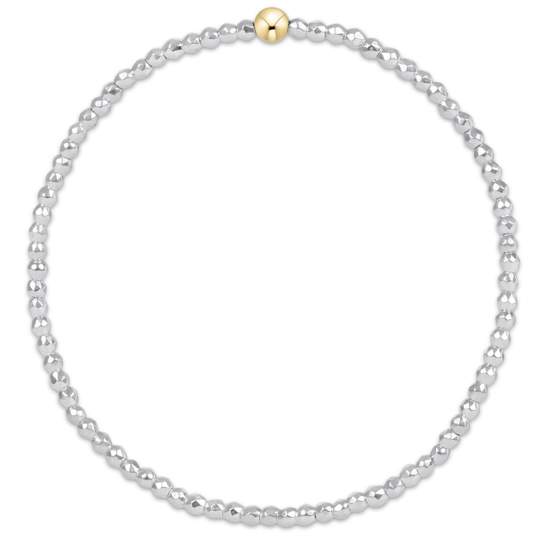 E Newton Extends Bright Silver Hematite 2mm Bead Bracelet