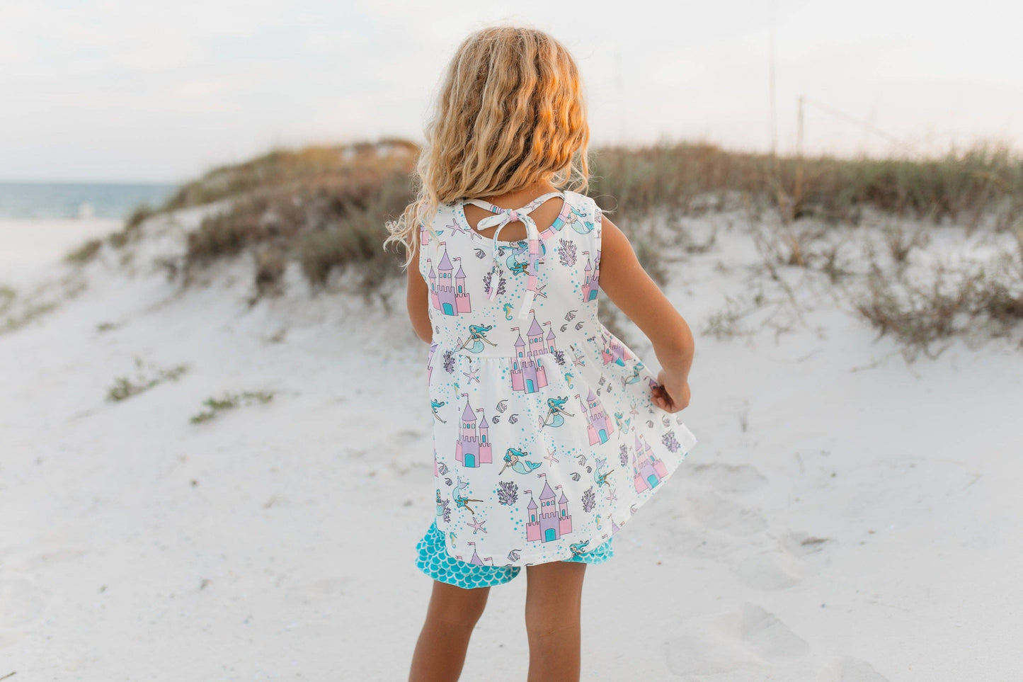 Mermaid Castle Ruffle Short Set