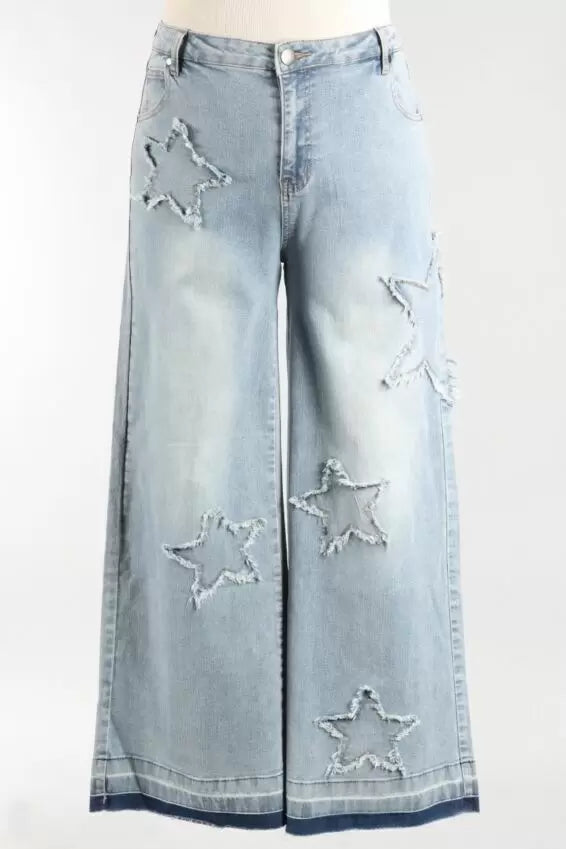 Easel Star patch jeans