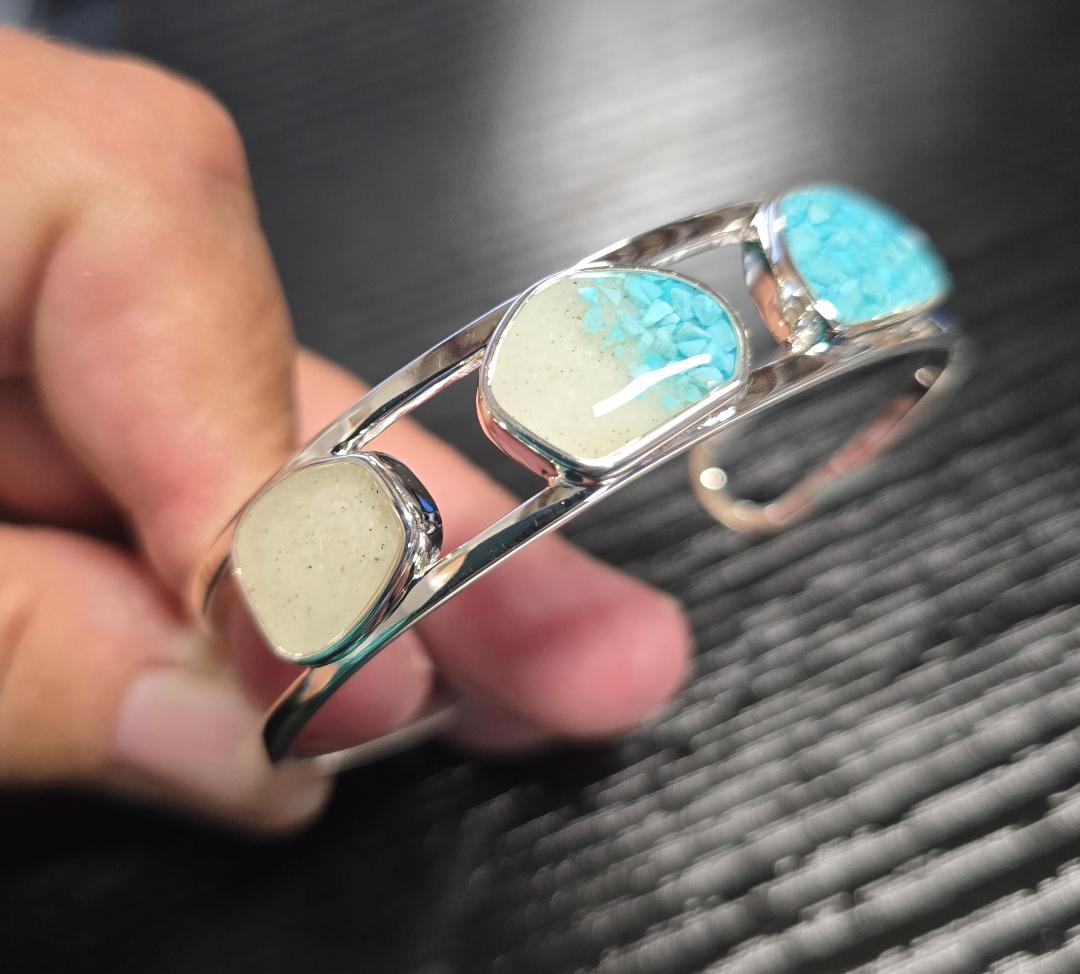Dune Triple Drop Cuff Turquoise Gradient