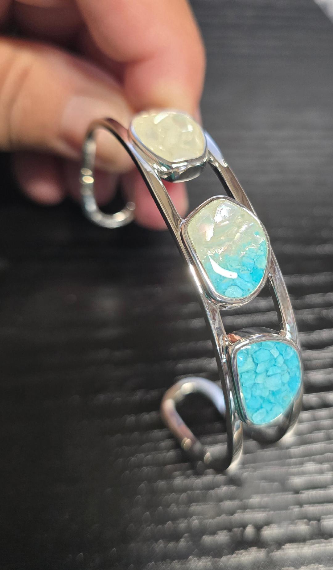 Dune Triple Drop Cuff Turquoise Gradient