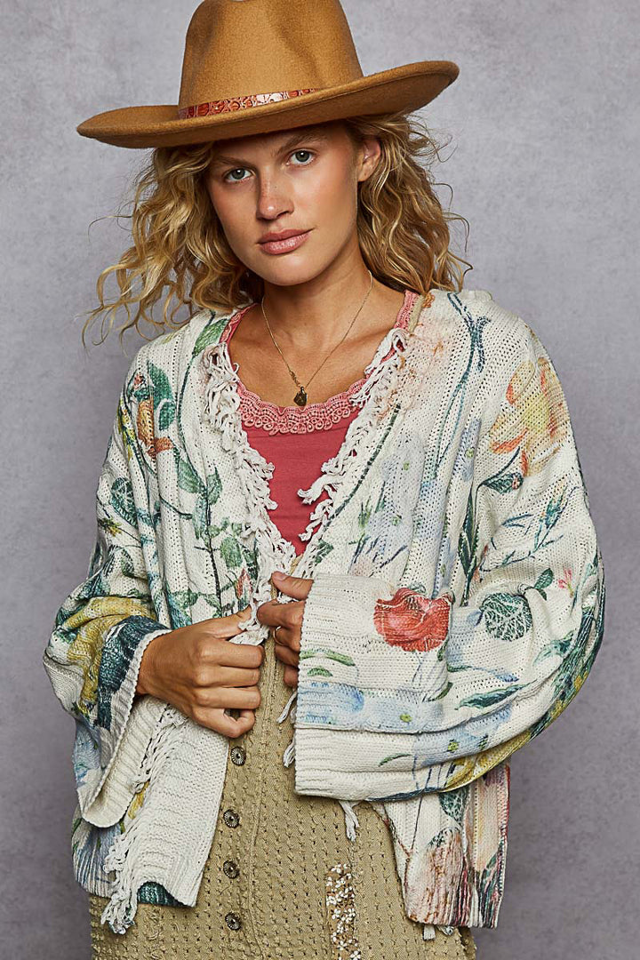 Tropical Fringed Hoodie