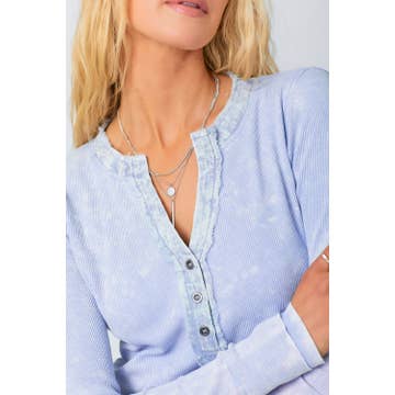 Mineral Washed Henley Top