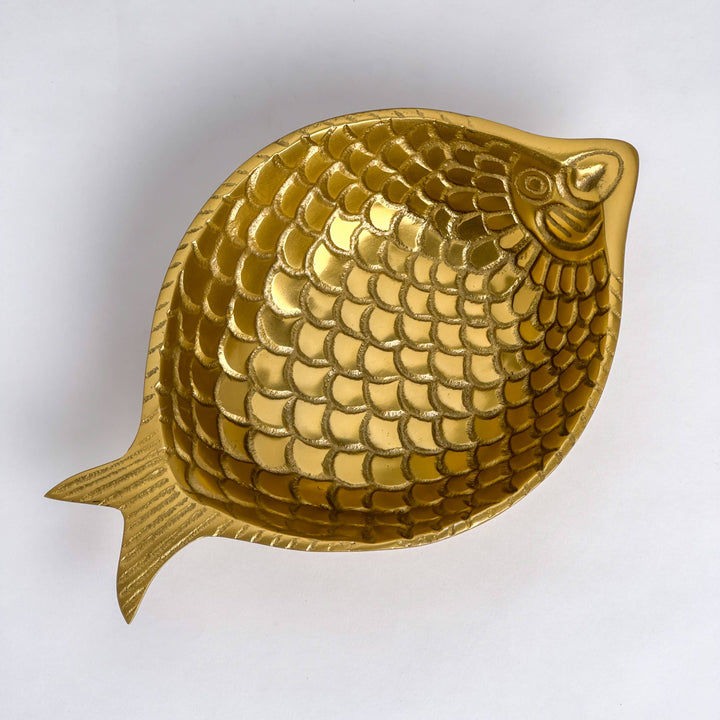 Etched Gold Fish Bowl