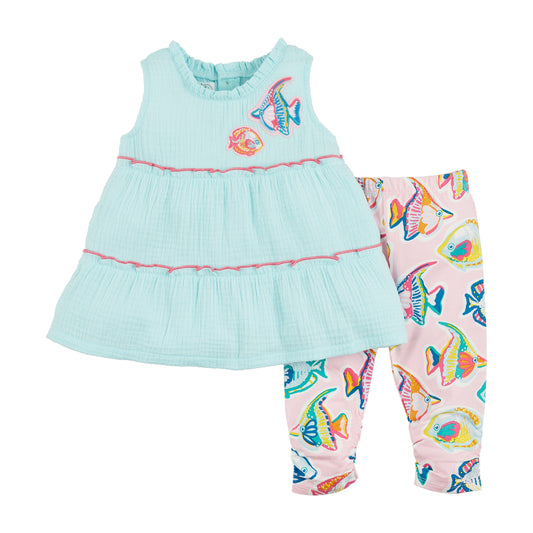 Rainbow Fish Tunic & Capri Set