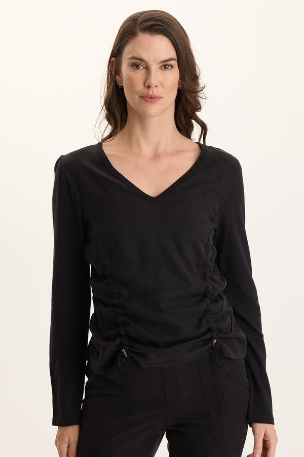 XCVI Ketti Ruched Jersey Top