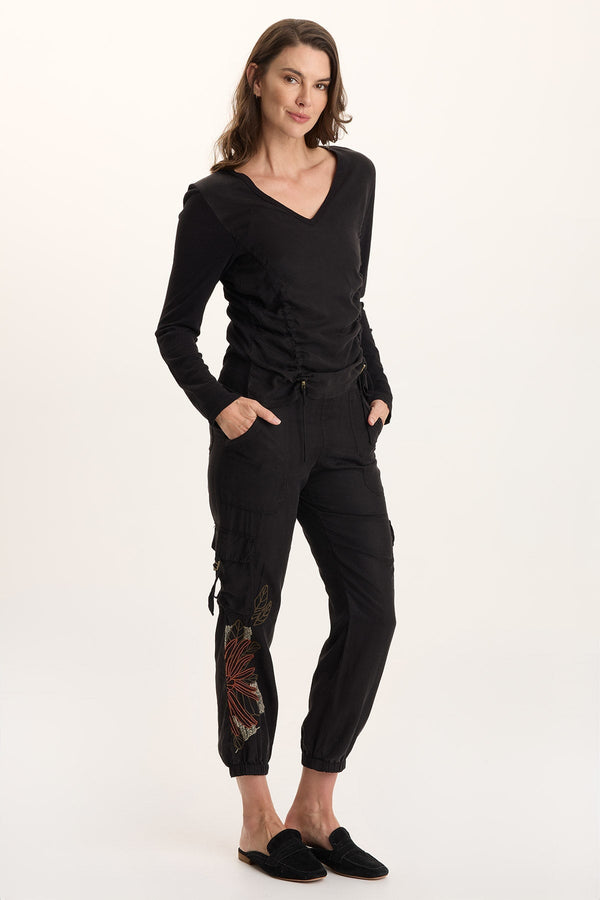 XCVI Ketti Ruched Jersey Top