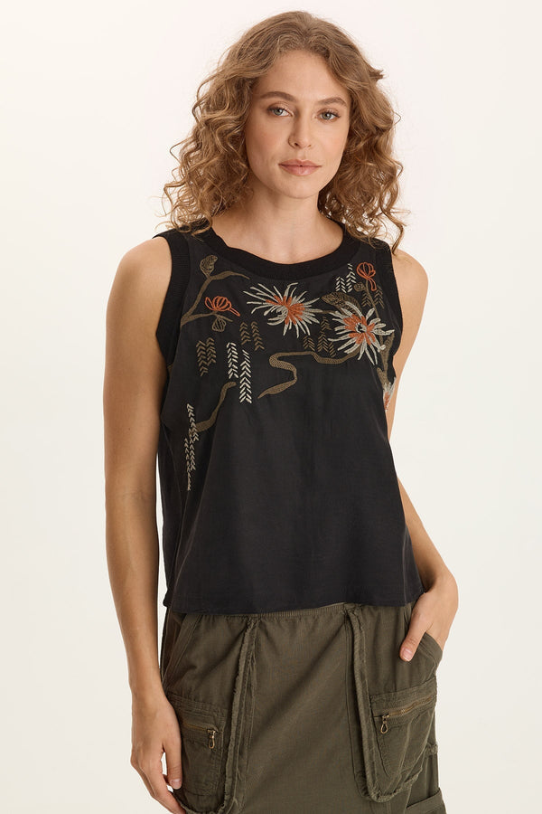 XCVI Katrine Embroidered Tank