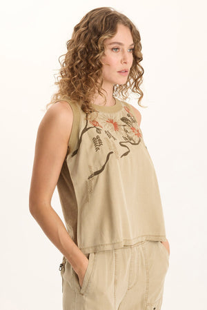 XCVI Katrine Embroidered Tank