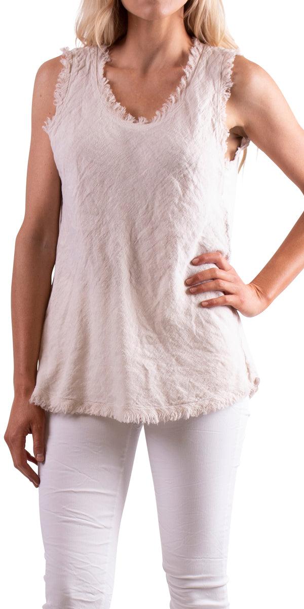 Gigi Moda Novara Fringed Edge Top