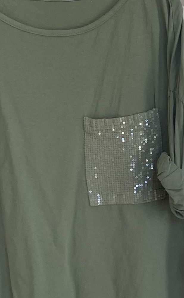 Look Mode Sequined pocket T