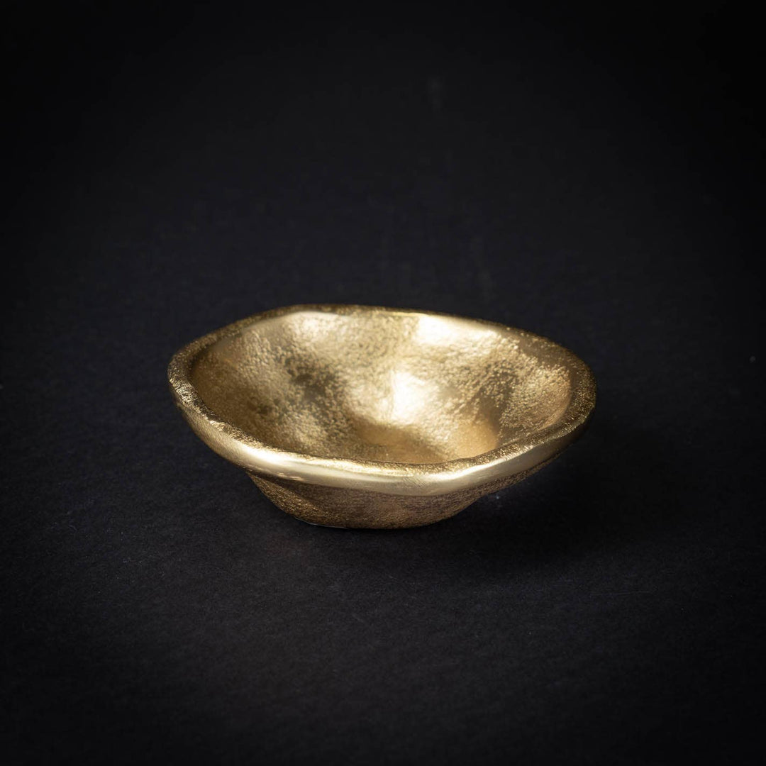 Textured Gold Aluminum Free-Form Dish