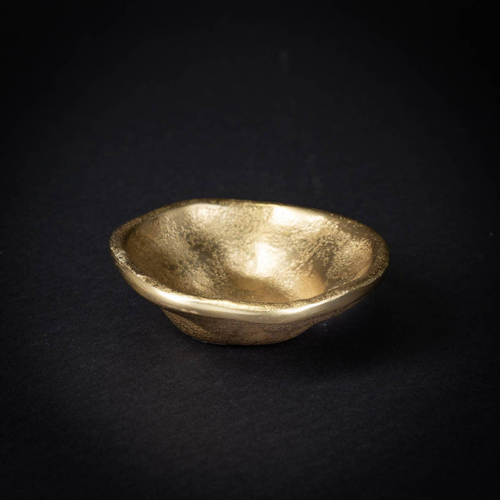 Textured Gold Aluminum Free-Form Dish