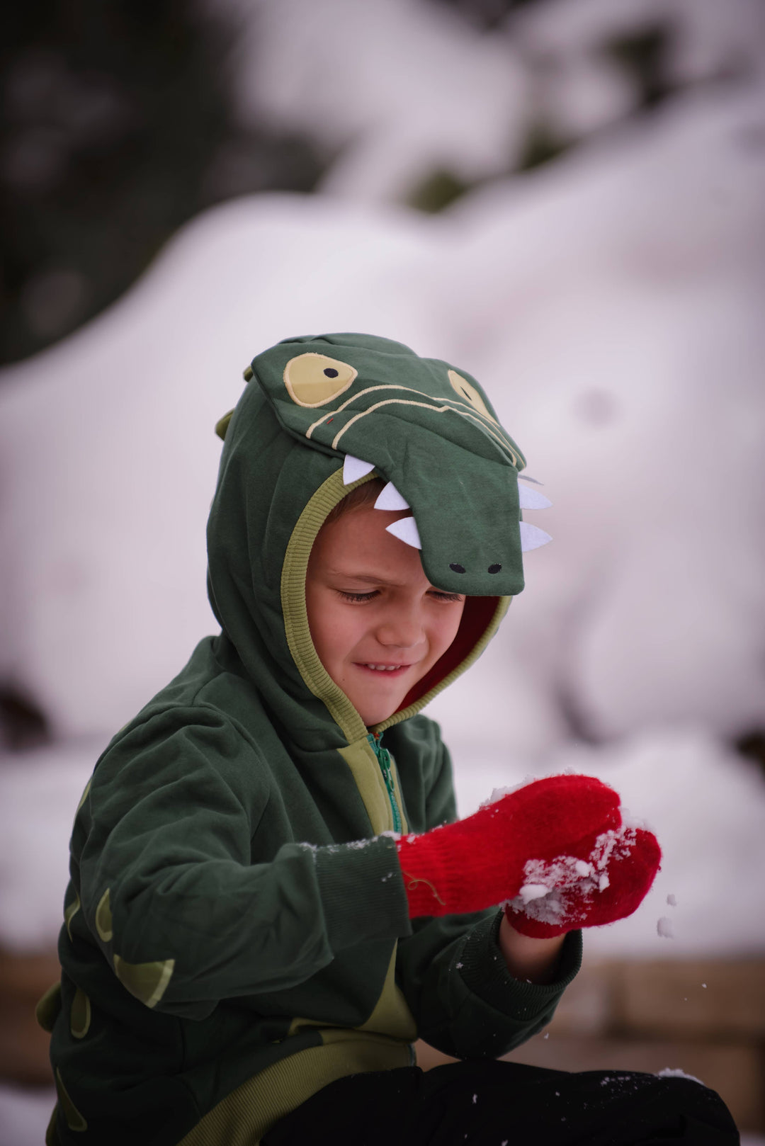 Alligator Spikes 3D Kids Hoodie