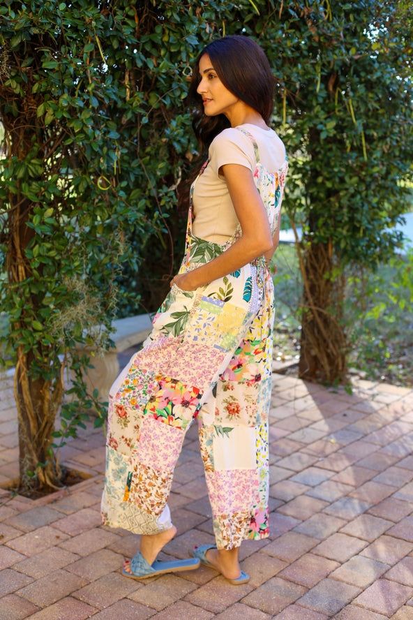 Sacred Threads Floral Overalls