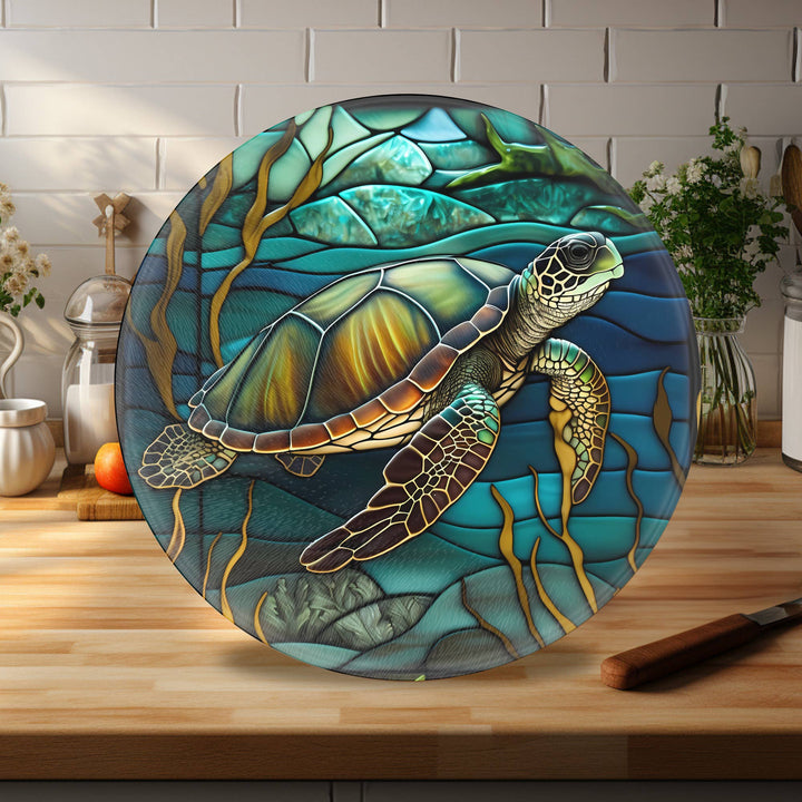 Turtle Glass Cutting Board