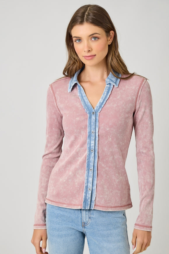 Mineral Washed Button Down