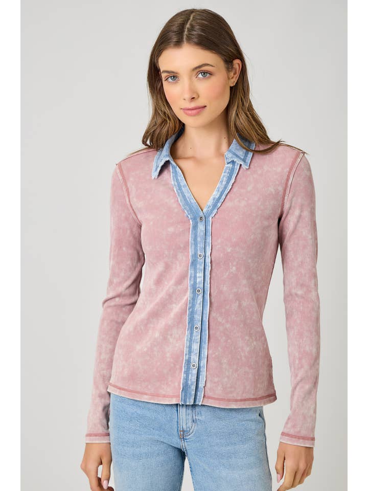 Mineral Washed Button Down
