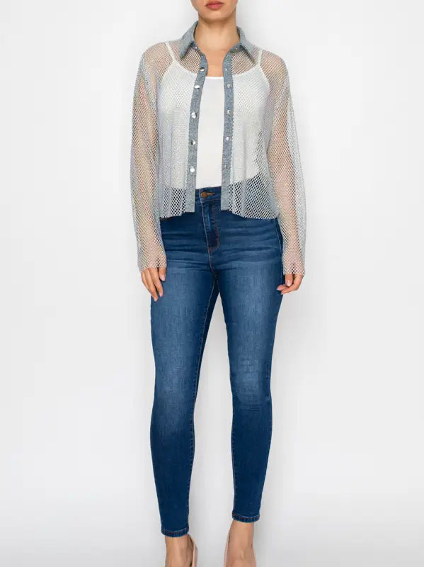 Sparkly Mesh Jacket