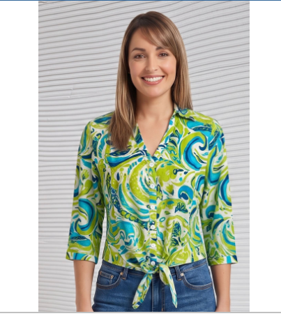 Ethyl Tie Waist Blouse