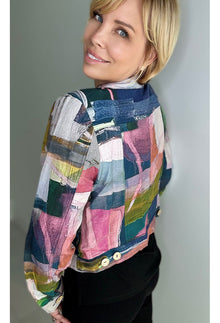 Ethyl Print Linen Jacket
