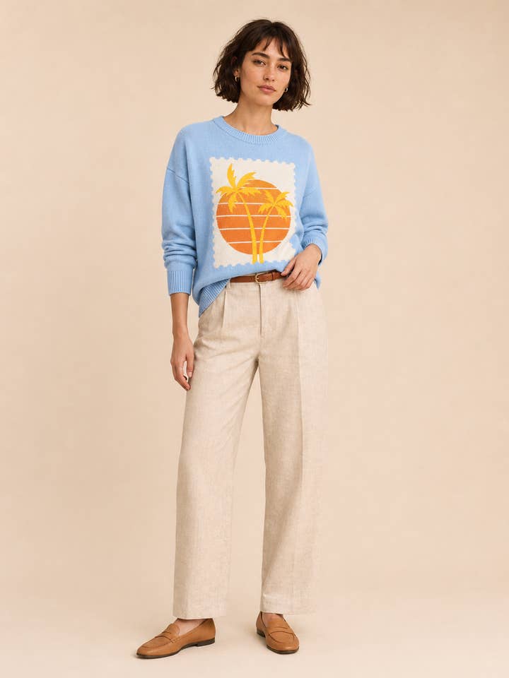 Tropical Palm Sweater