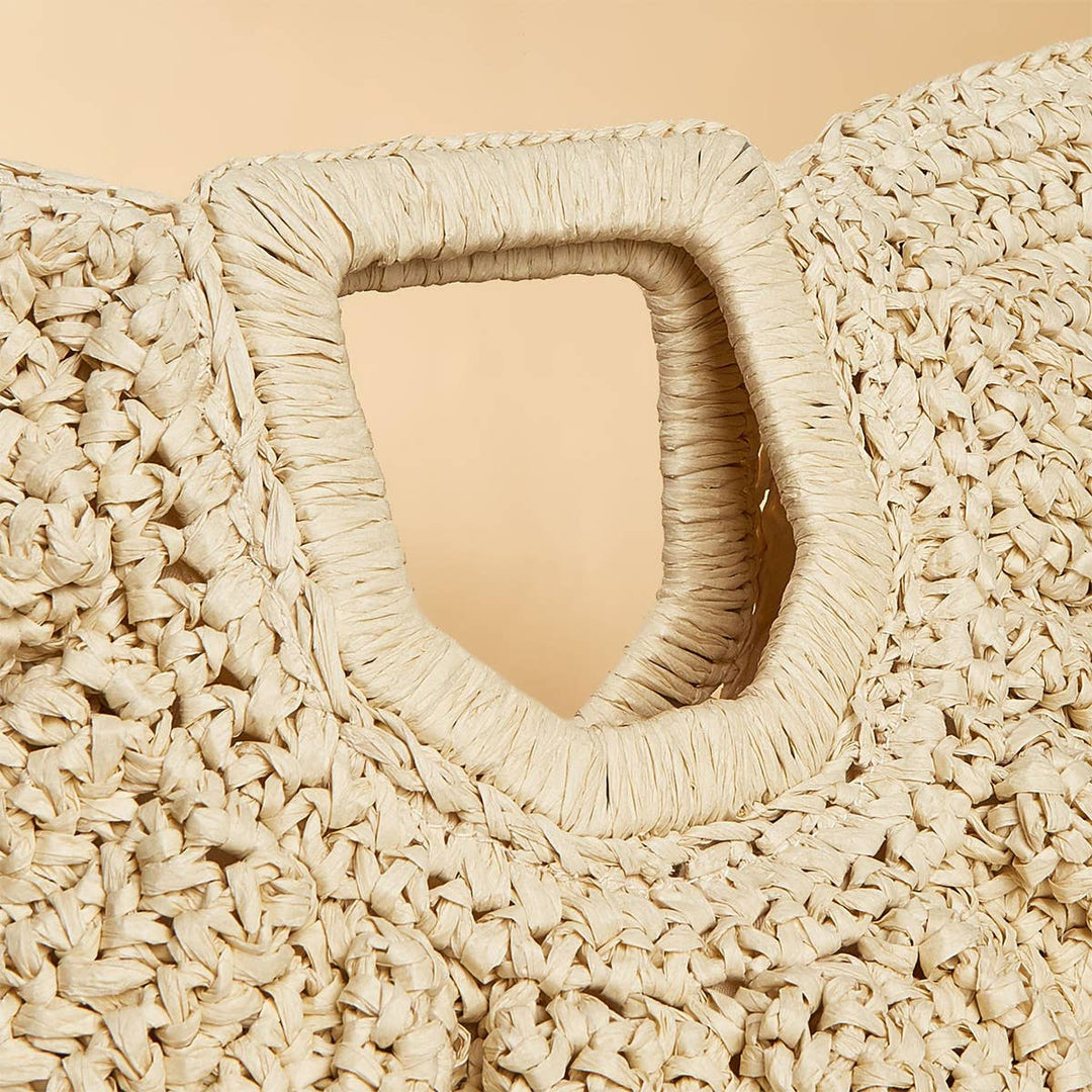Half Moon Straw Bag